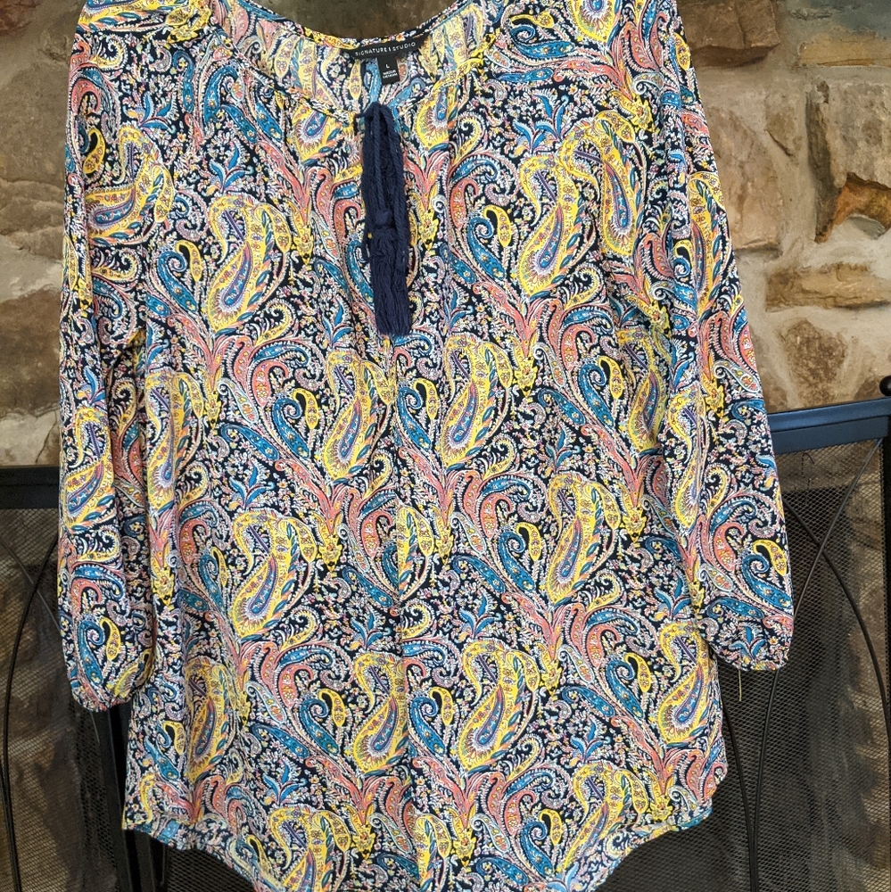 Paisley Blouse by Signature Studios, Large